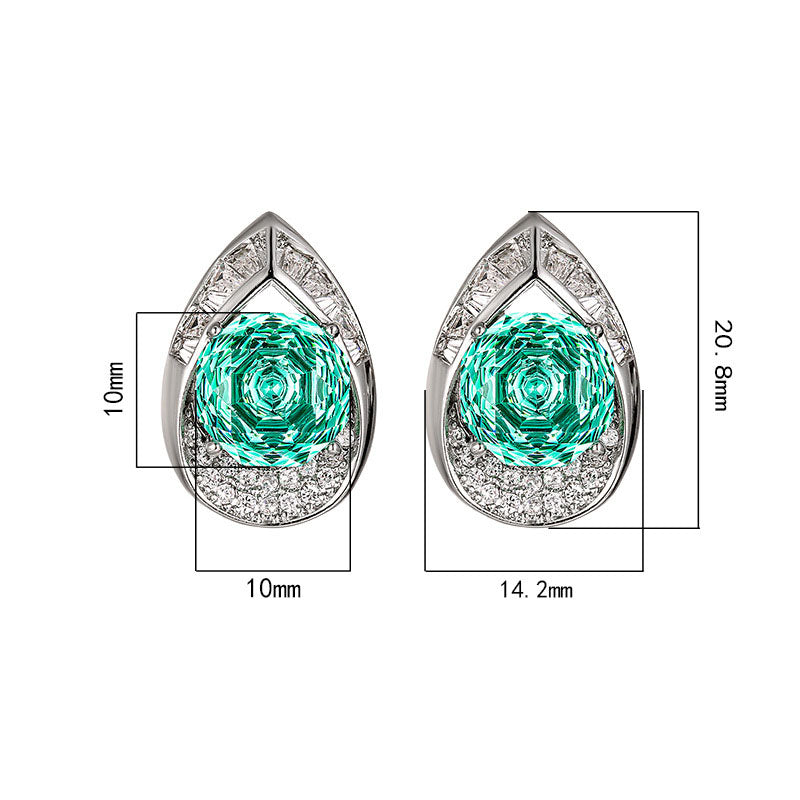 Enchanting Rose-Carved Gemstone Teardrop Earrings