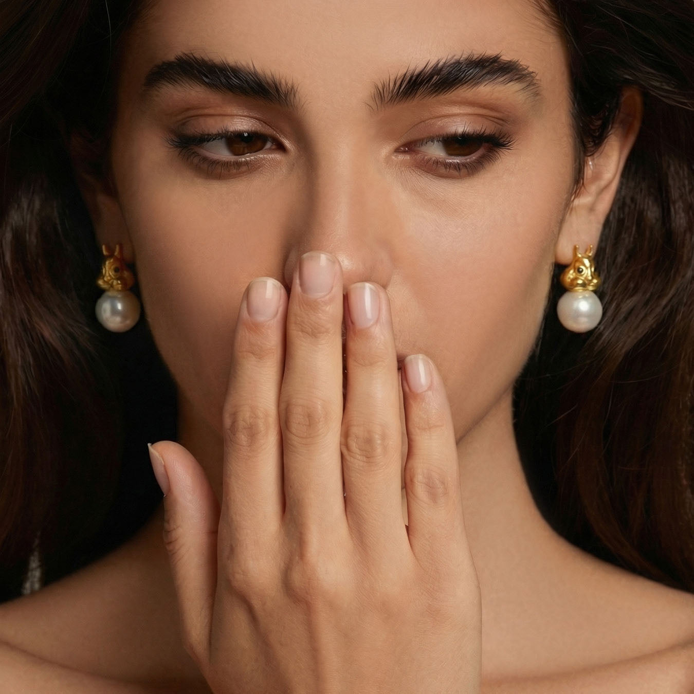 Whimsical Forest Squirrel Pearl Jewelry Set