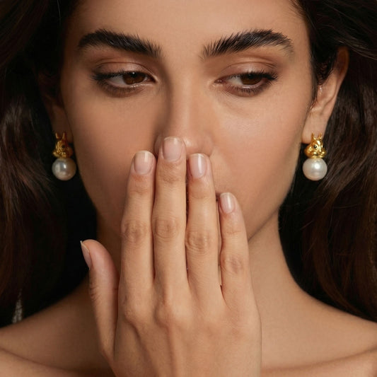 Whimsical Forest Squirrel Pearl Jewelry Set