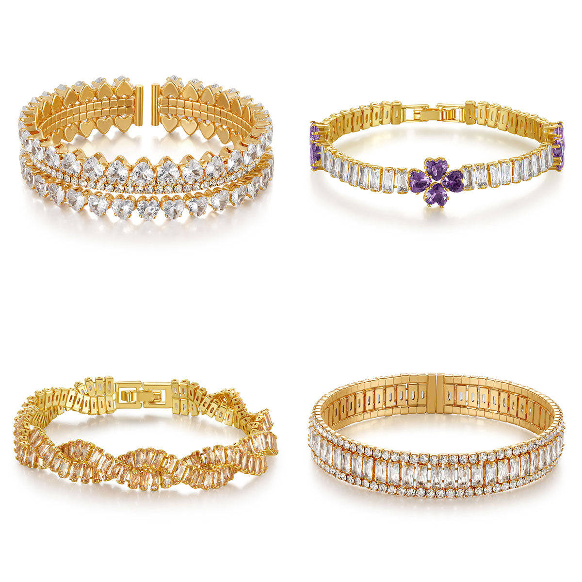 Luxury Gold Crystal & Vibrant Bead Bracelet