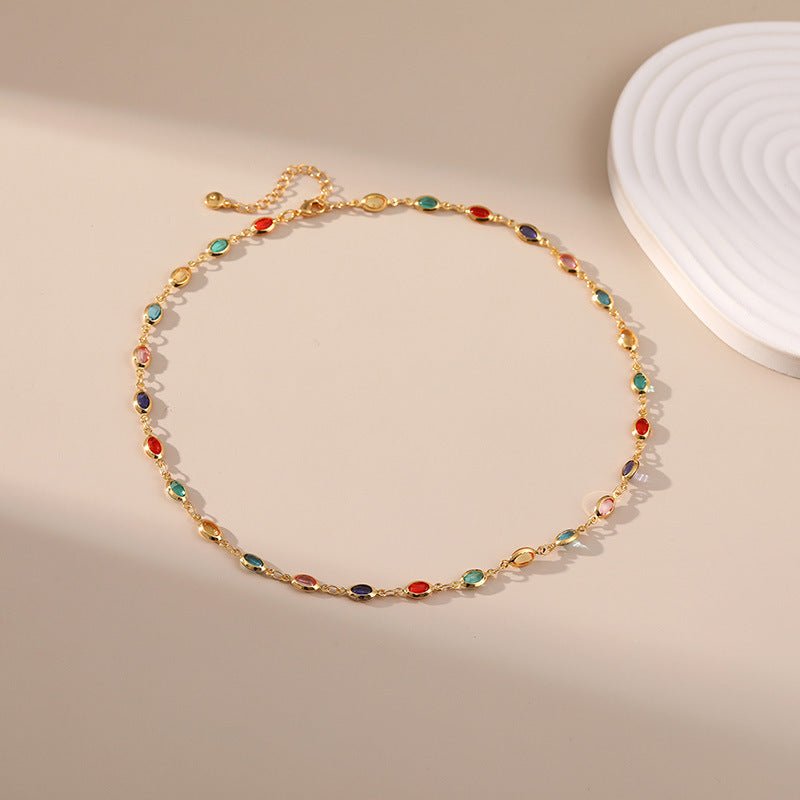 Bohemian style Colorful Glass Necklace - Shuling Jewelry