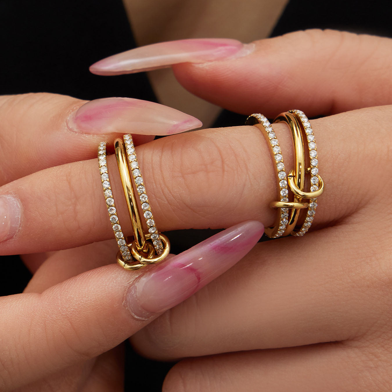 Stacked Multi-Band Linked Rings