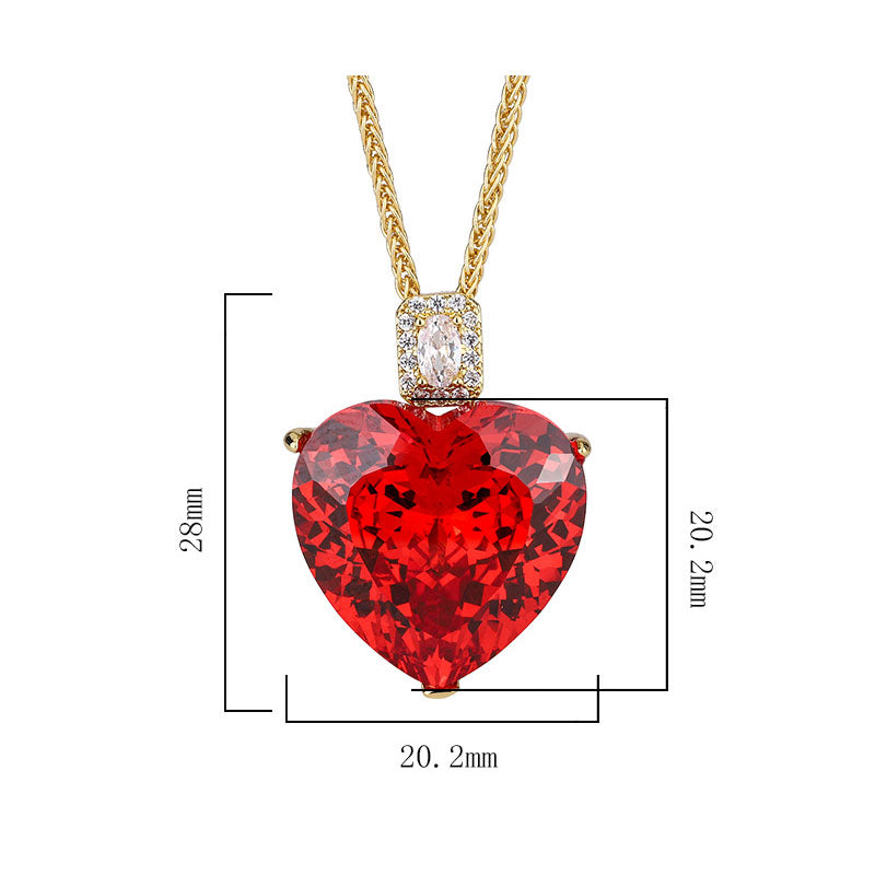 Timeless Romantic Heart Gemstone Necklace