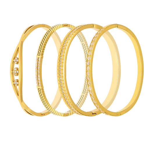 Sparking Diamond Crystal Bangle