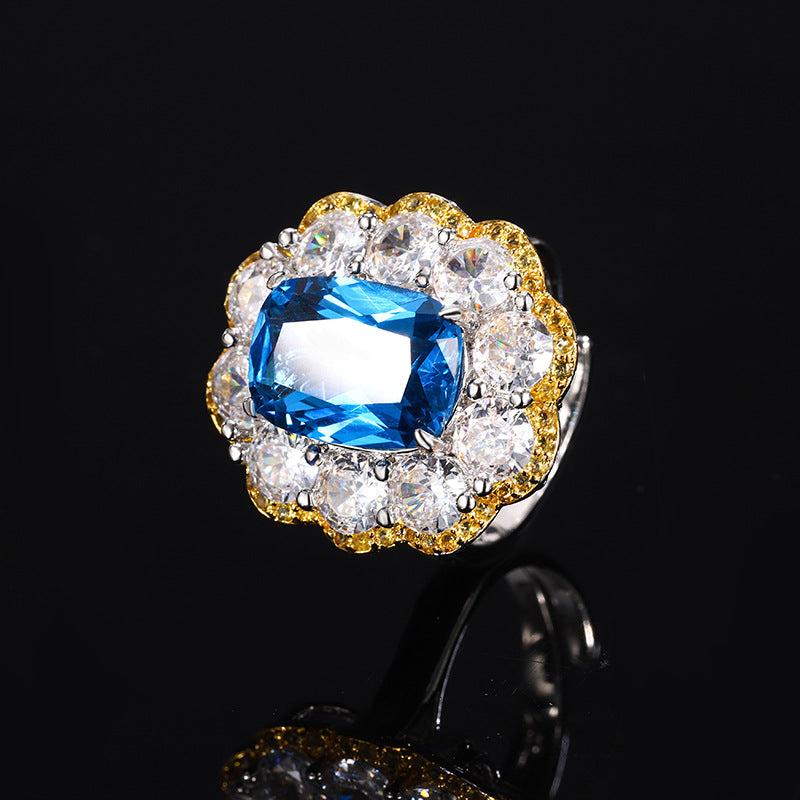 Luxury Blue Gemstone Jewelry Set