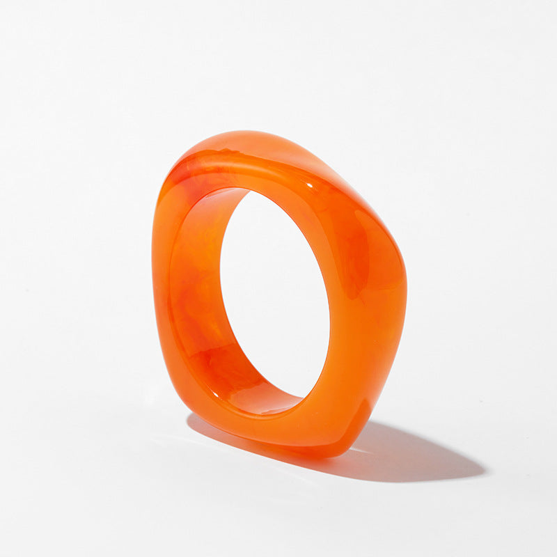 Vintage Style Marbled Acrylic Statement Bangle