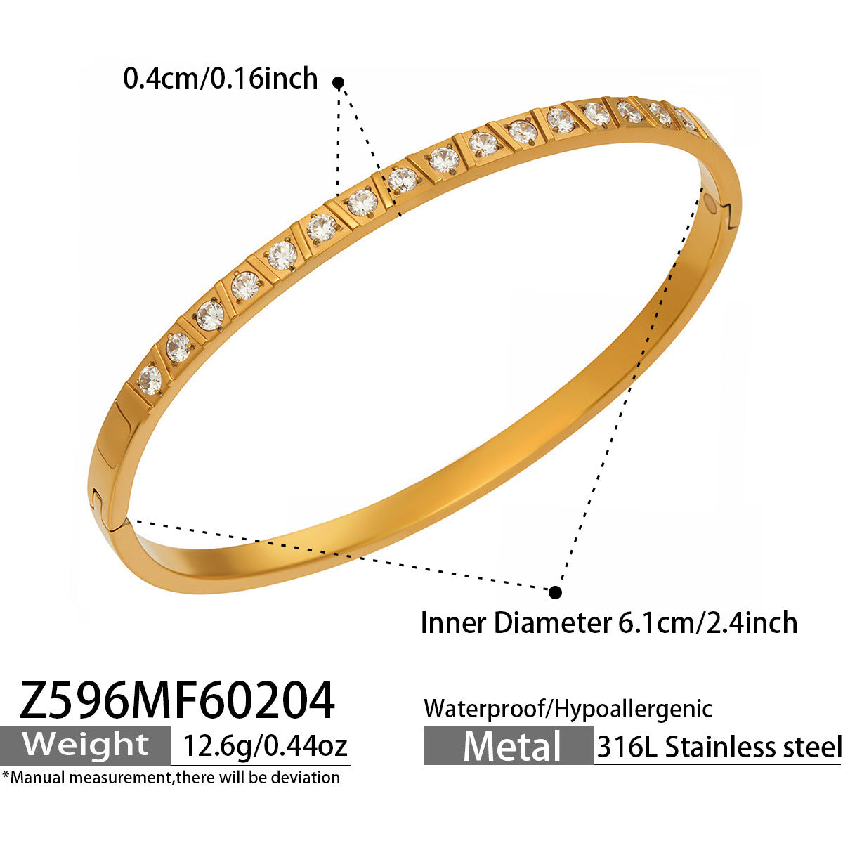Timeless 18K Gold Zircon Bangles