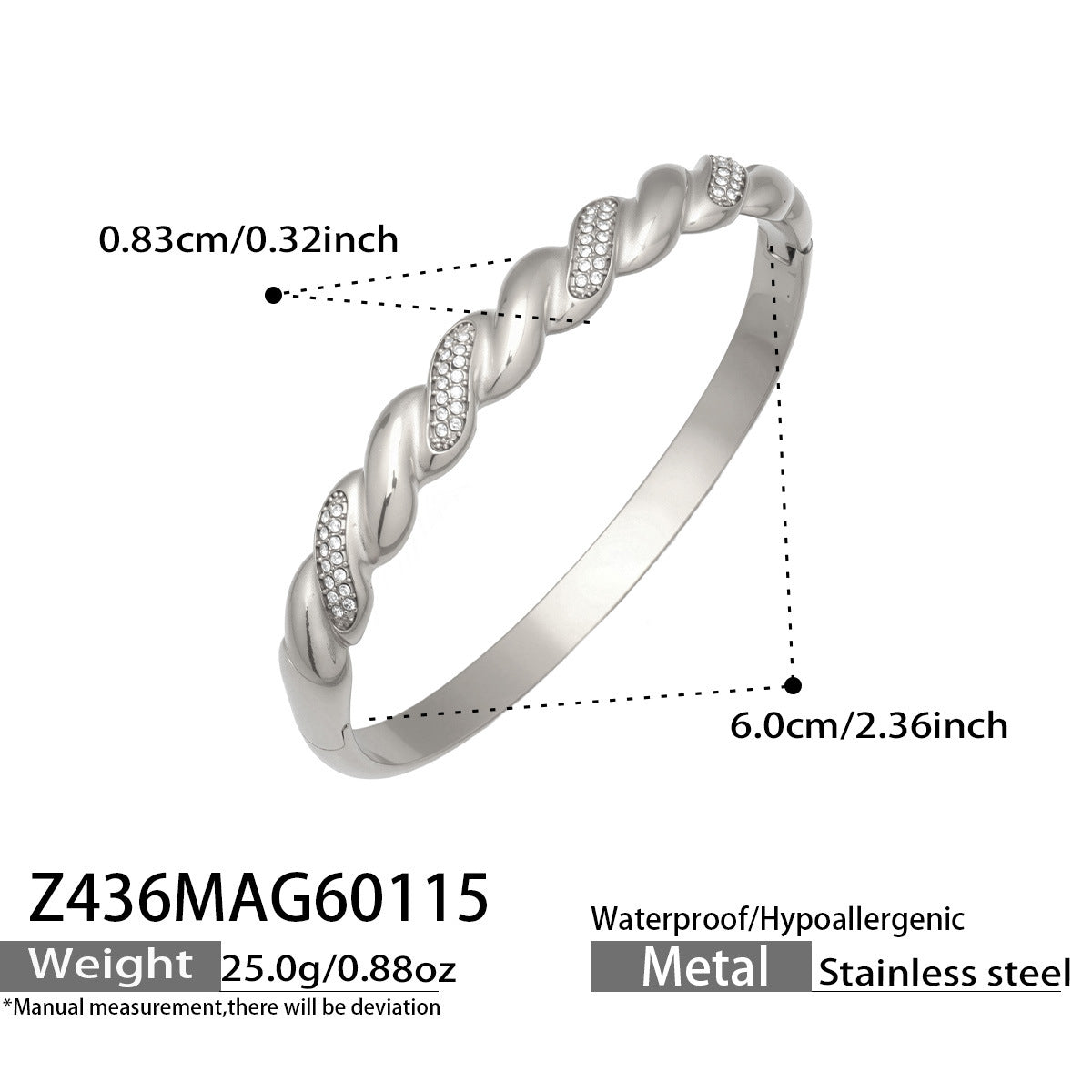 Textured Crystal Bangle Collection