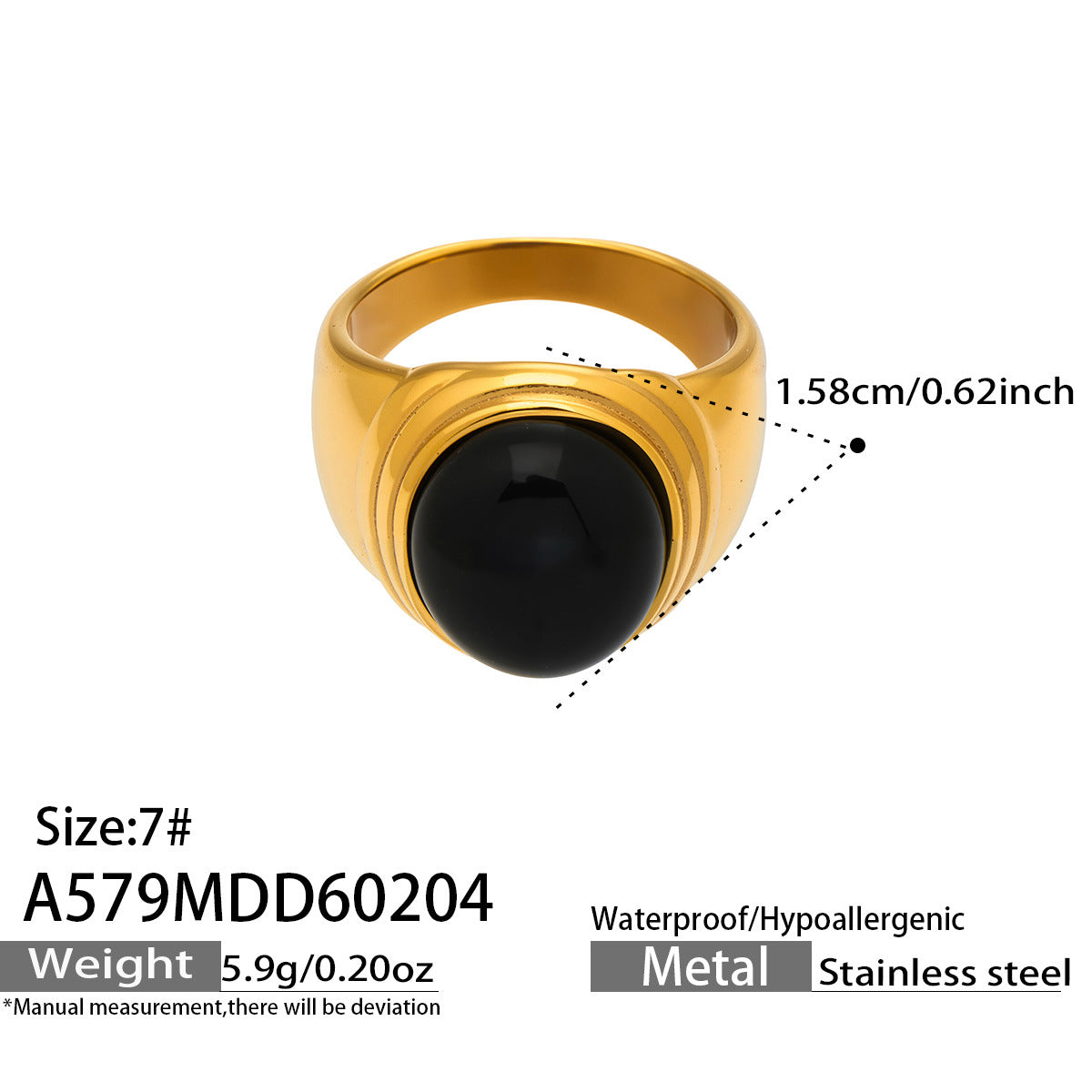 Bold Monochrome Retro-Chic Rings Collection