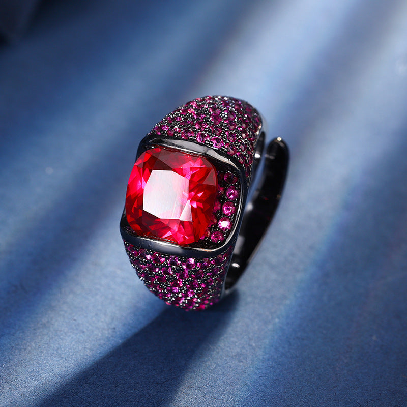 Bold Pavé Dome Rings With Vibrant Gems