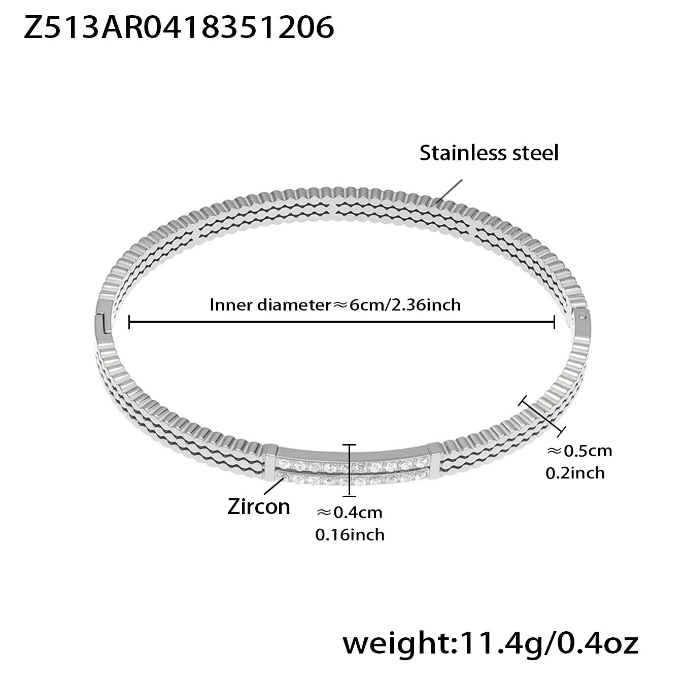 Bracelet en cristal de diamant étincelant 