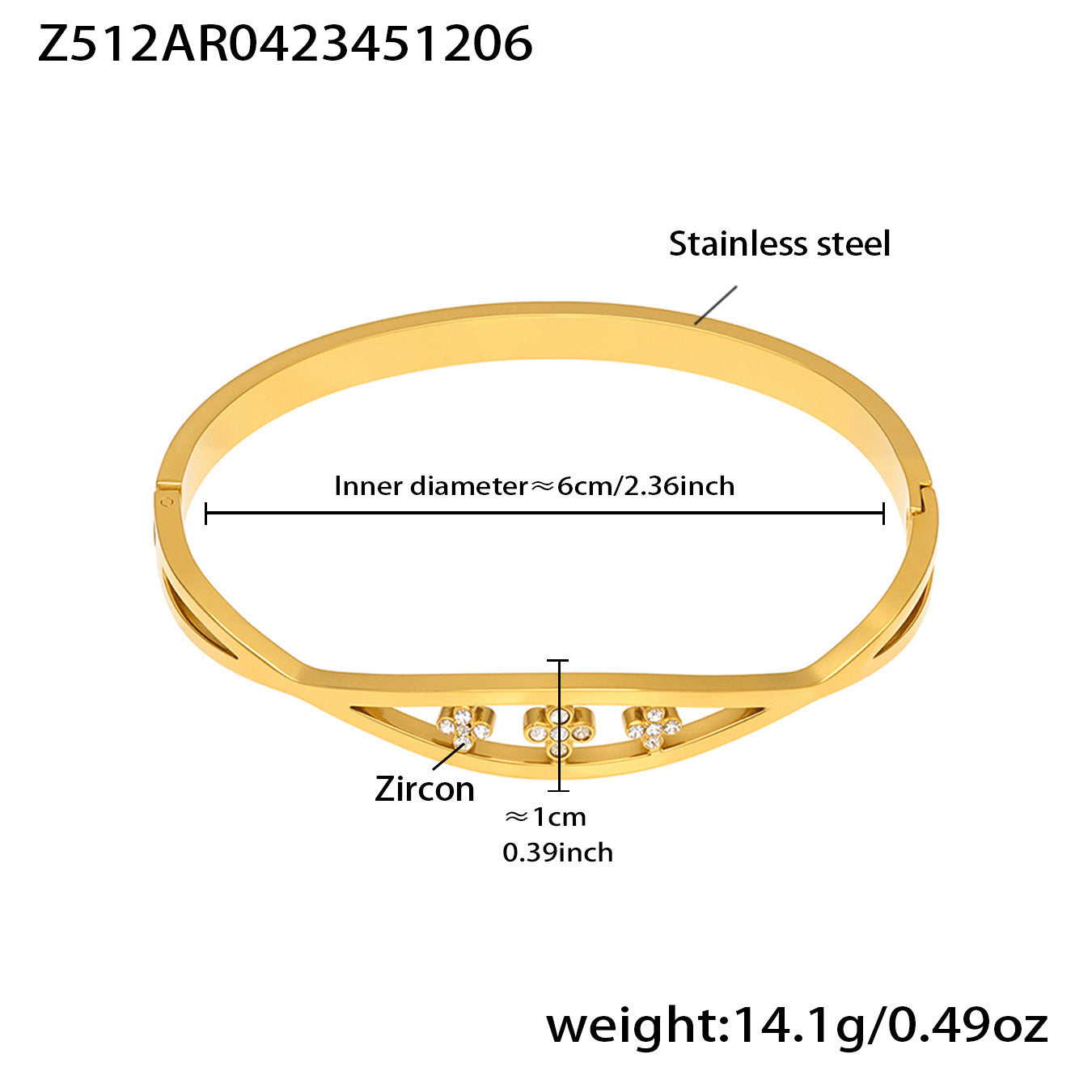 Bracelet en cristal de diamant étincelant 