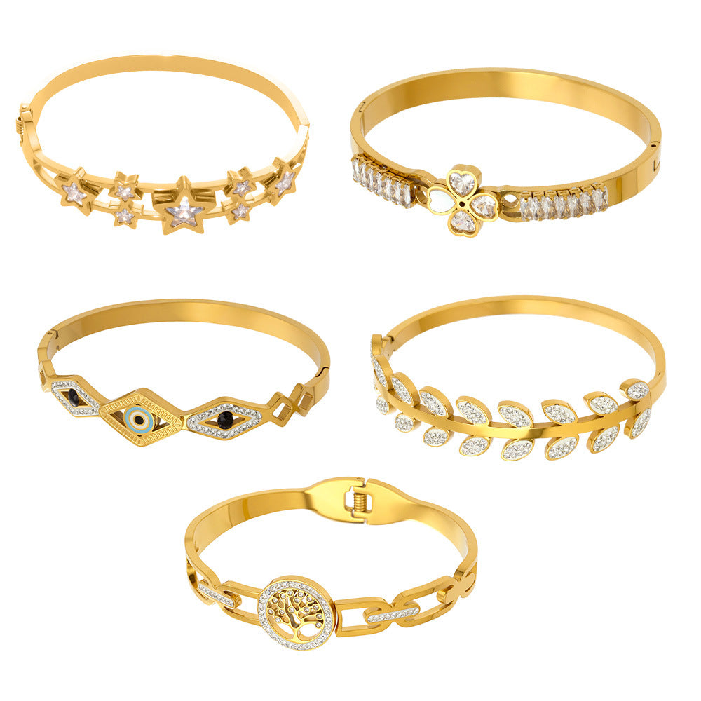 Crystal Symbolic Stackable Bangle Collection