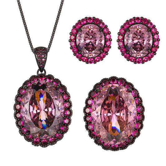 Vintage Gothic Royal Purple Jewelry Set