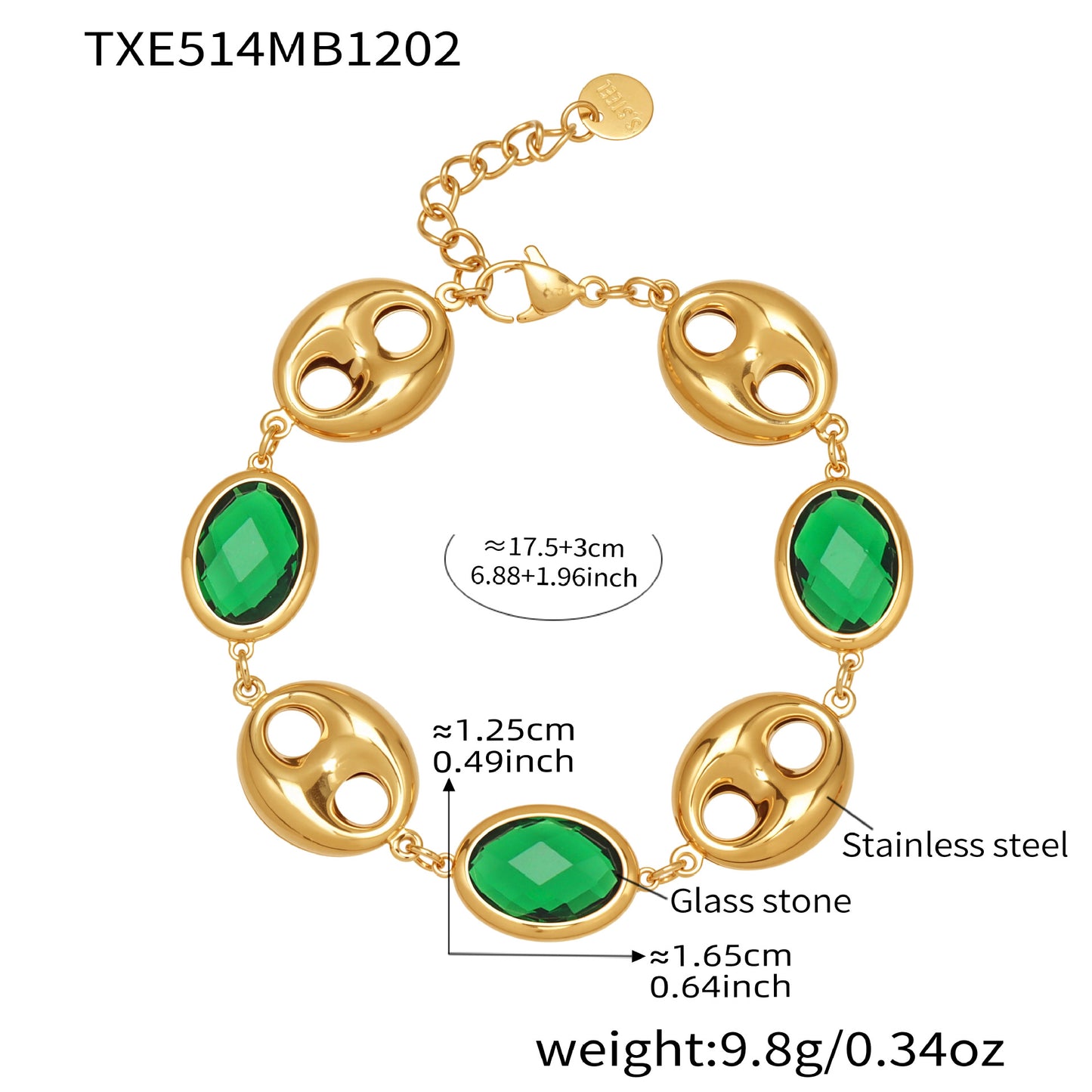 Elegant Pig Nose Glass Jewelry Set