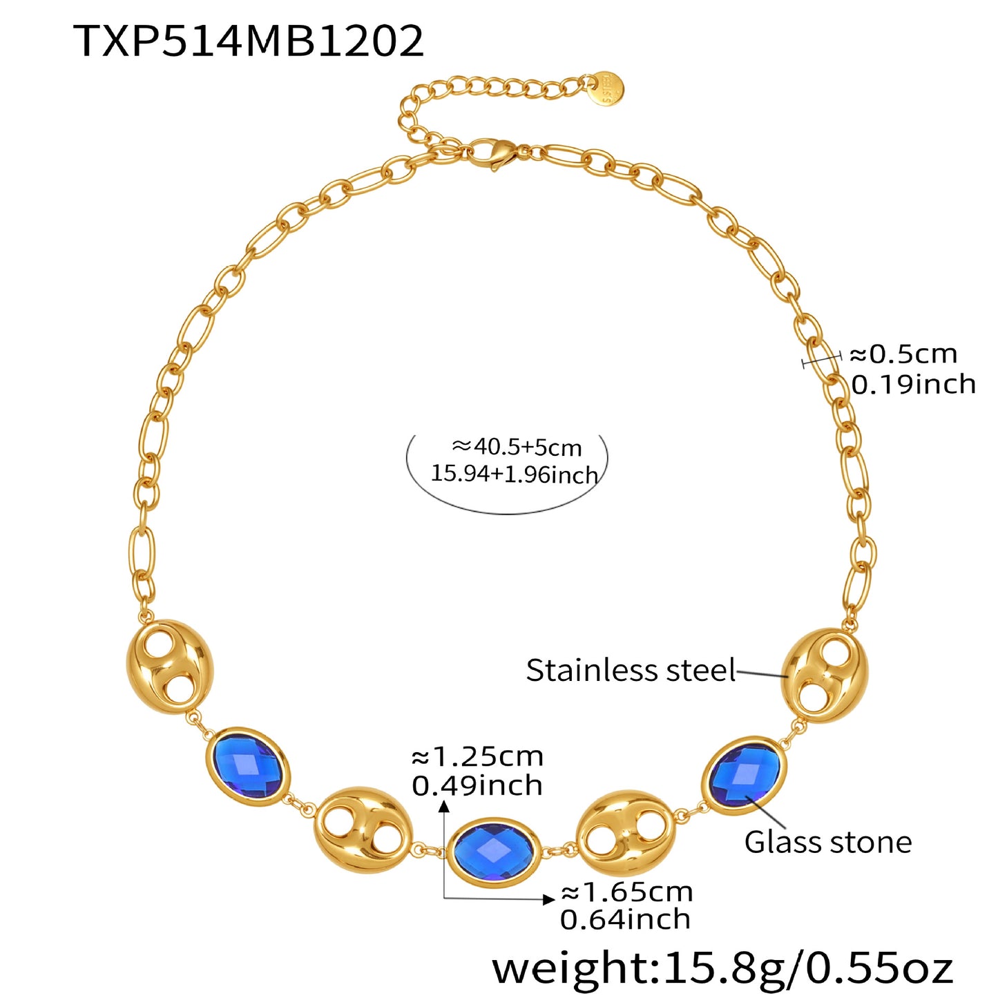 Elegant Pig Nose Glass Jewelry Set