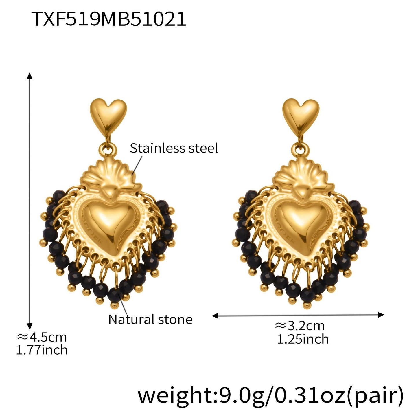 Sacred Heart Milagro Charm Jewelry Sets