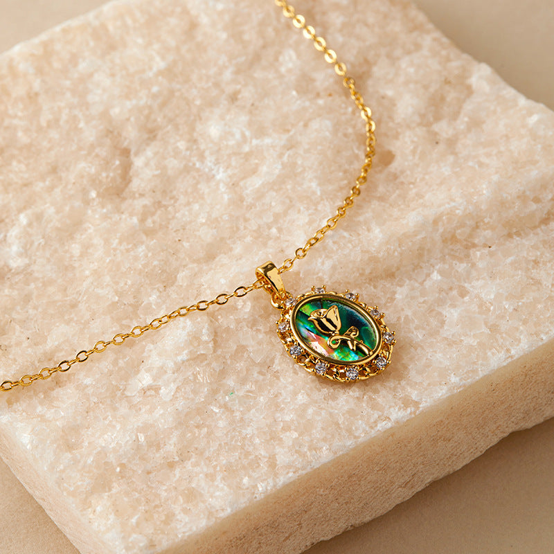 Vintage Iridescent Abalone Shell Necklaces