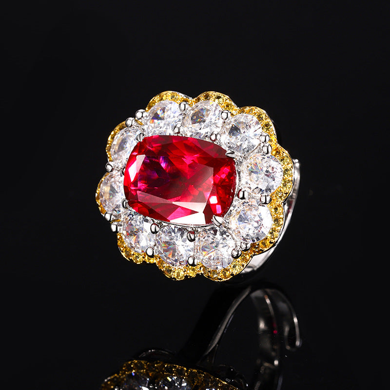 Luxury Ruby Jewelry Set with Diamonds
