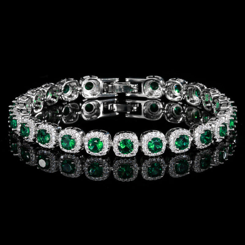 Luxurious Halo Gemstone Tennis Bracelet Collection