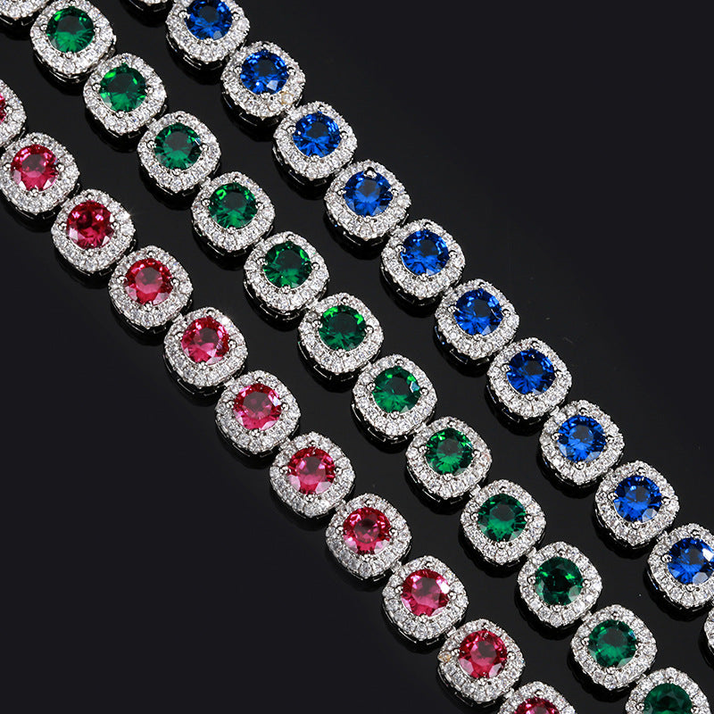 Luxurious Halo Gemstone Tennis Bracelet Collection