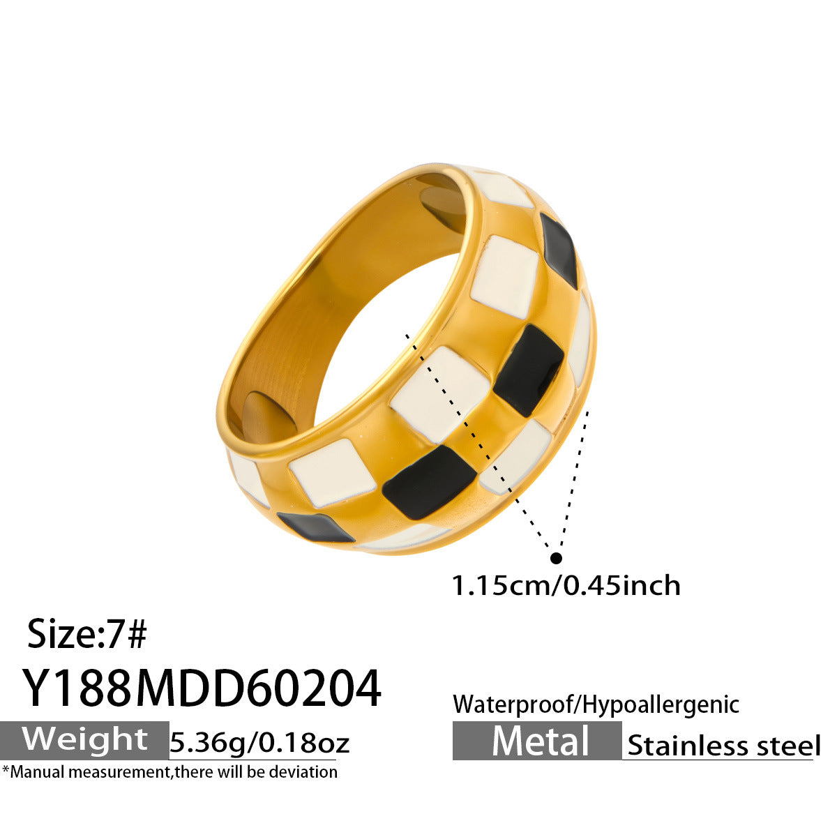 Bold Monochrome Retro-Chic Rings Collection