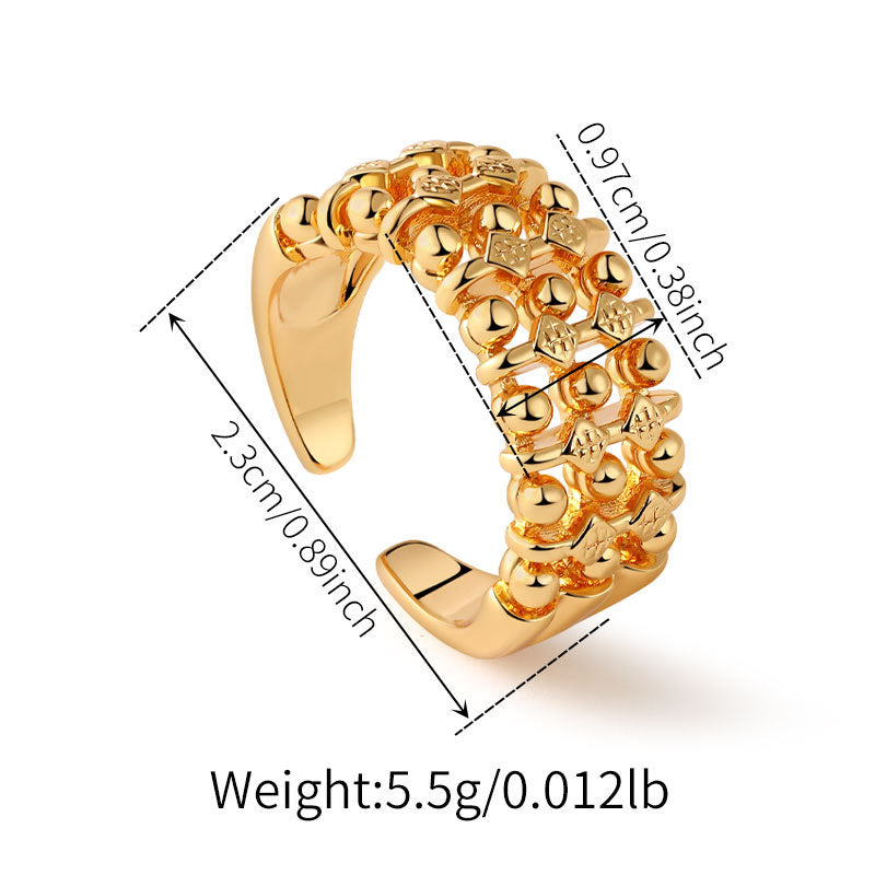 Sculptural 18K Gold Plated Rings Collection