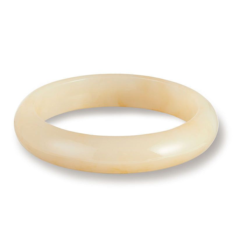 Glossy Amber Tortoise Stackable Resin Bangle