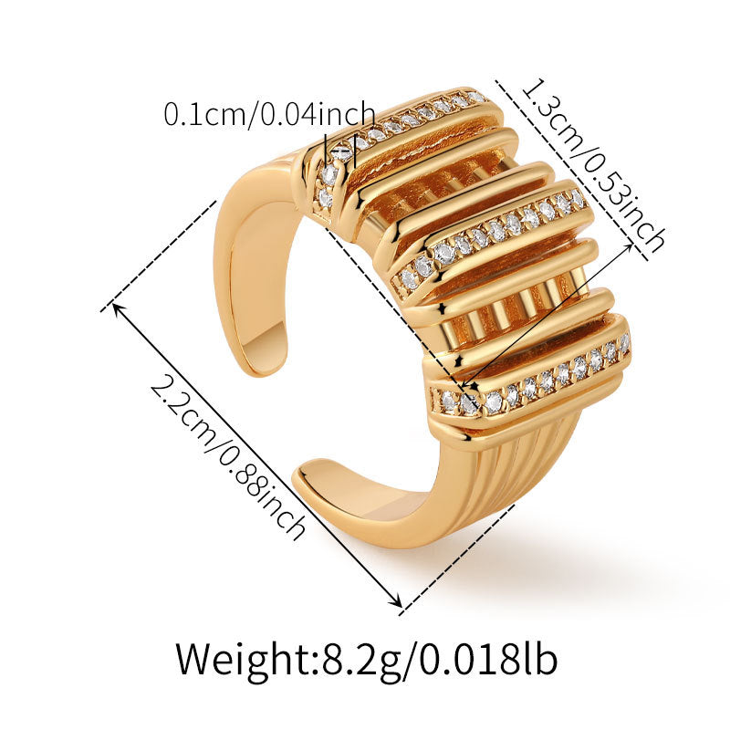 Sculptural 18K Gold Plated Rings Collection