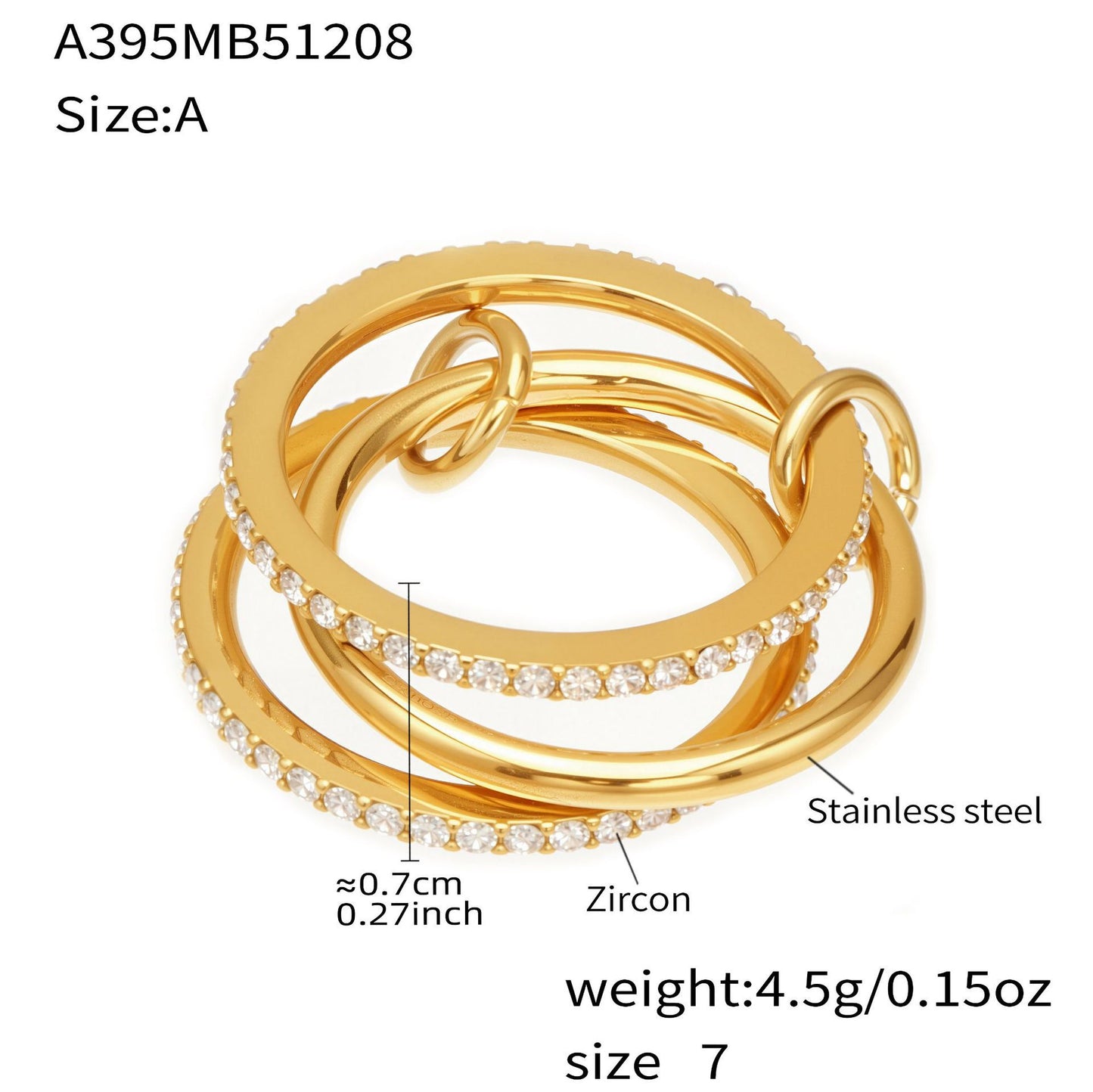 Stacked Multi-Band Linked Rings