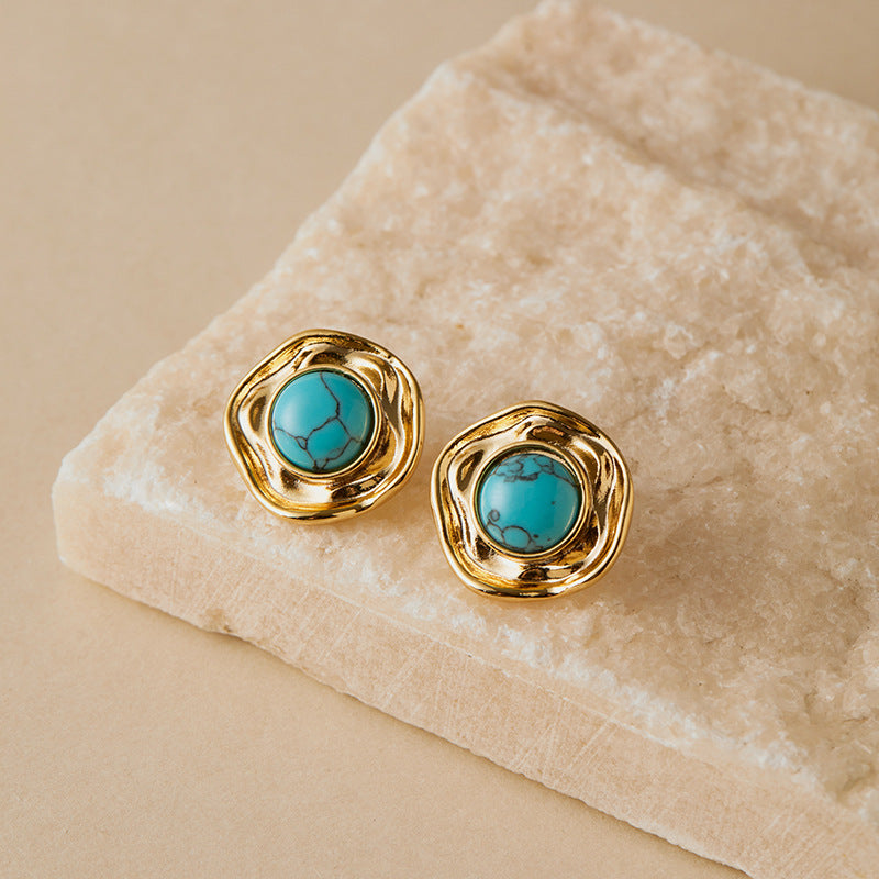 Tiger's Eye Vintage Earrings