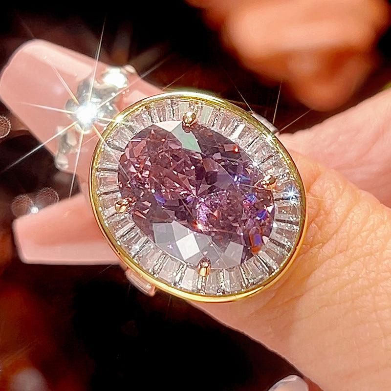 Majestic Oval Gemstone Halo Jewelry Sets