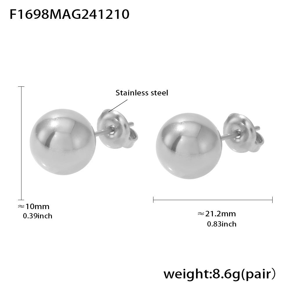Geometric Sphere Statement Hoop Earrings