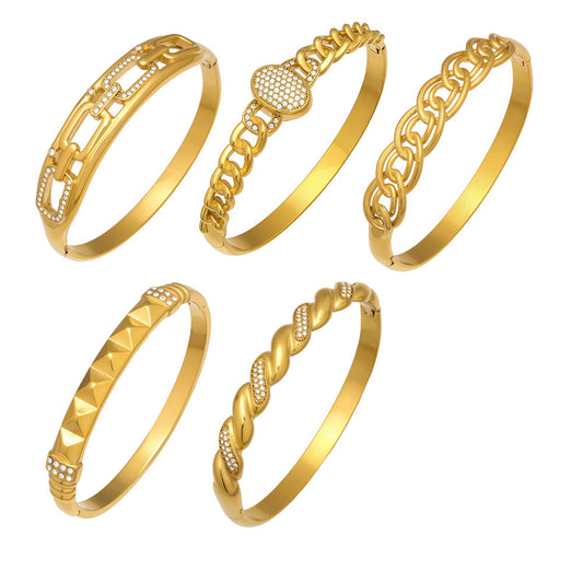 Collection de bracelets en cristal texturé 