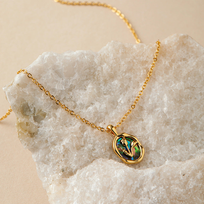 Vintage Iridescent Abalone Shell Necklaces