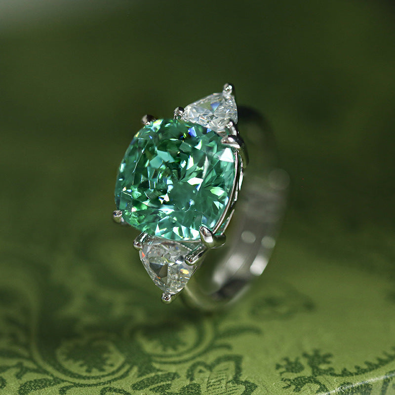 Radiant Emerald Green Cushion Jewelry Collection