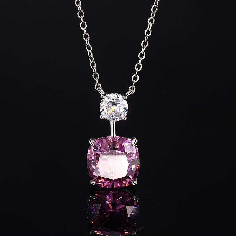 Radiant Pink Cushion Cut Jewelry Suite
