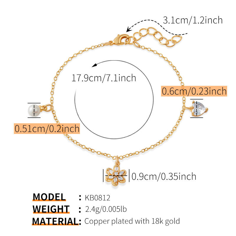 Elegantes Statement-Armband mit mehreren Anhängern 