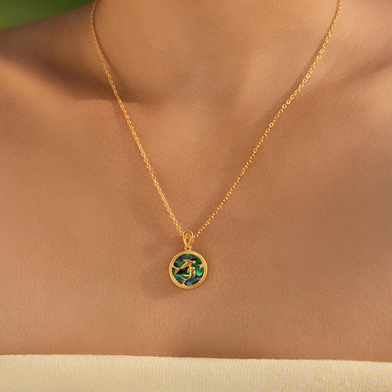 Vintage Iridescent Abalone Shell Necklaces