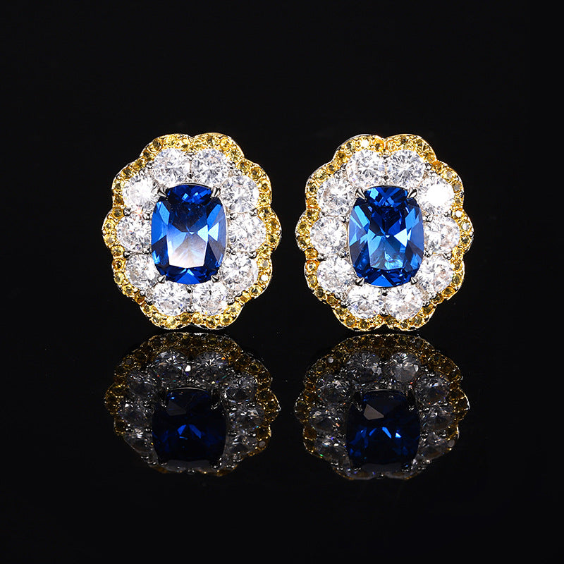 Luxury Blue Gemstone Jewelry Set