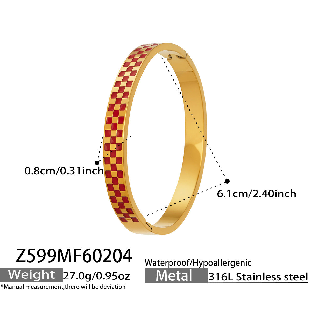 Retro Checkered & Geometric Gold Bangles