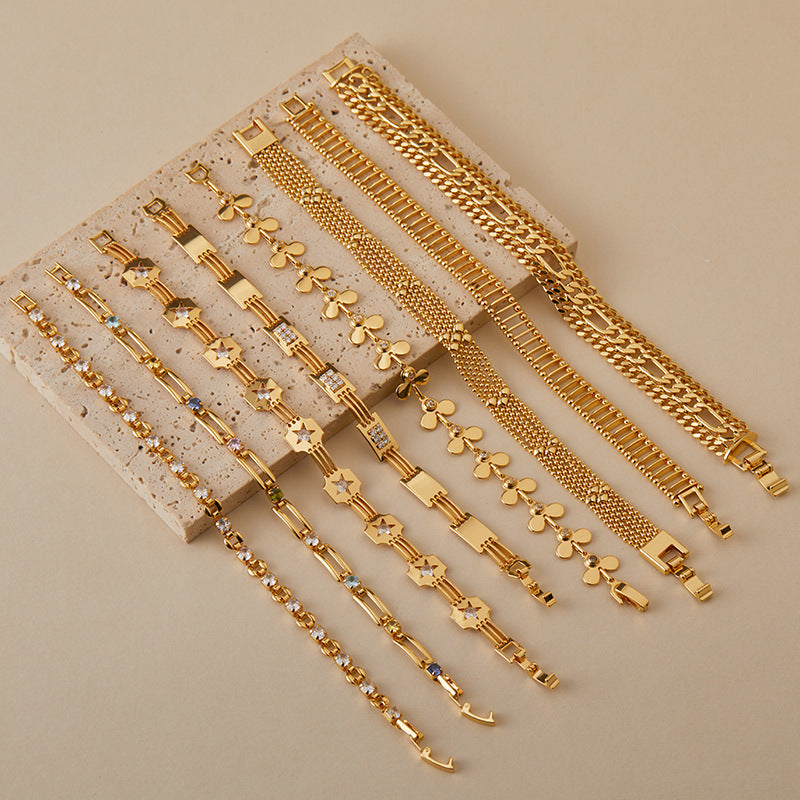 Elegant 18K Gold Bracelets Collection