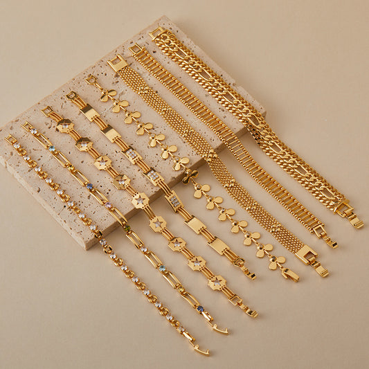 Elegant 18K Gold Bracelets Collection