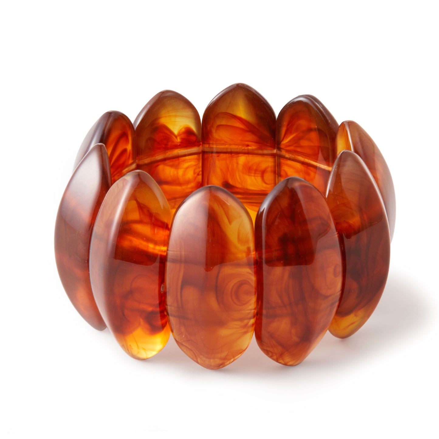 Bold Marbled Resin Chunky Link Bracelet