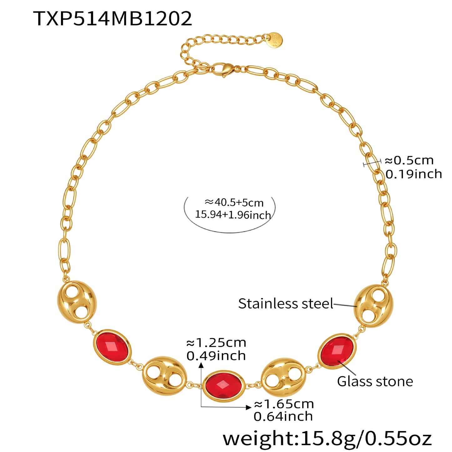 Elegant Pig Nose Glass Jewelry Set