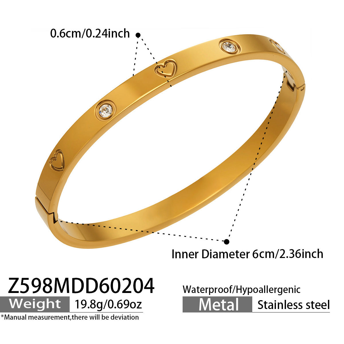 Timeless 18K Gold Zircon Bangles