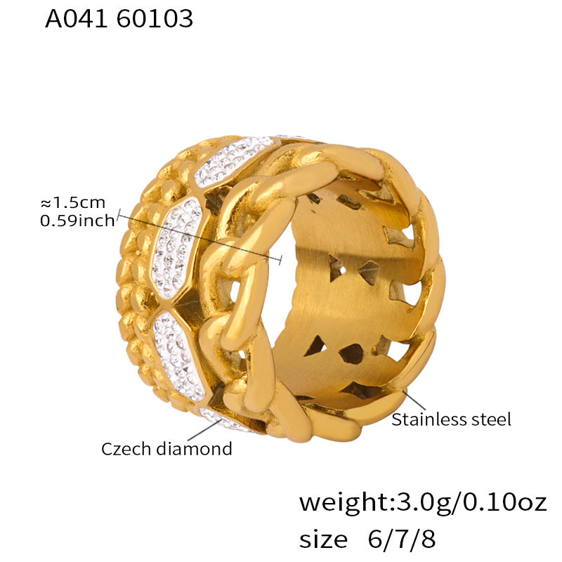 Multi-Textured Statement Ring