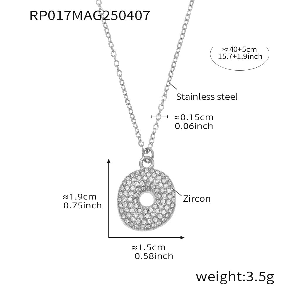 Pave Crystal Bubble Initial Necklace