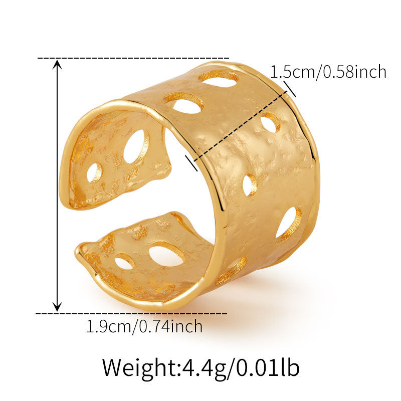 Sculptural 18K Gold Plated Rings Collection