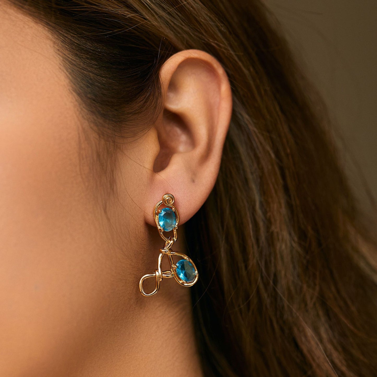 Romantic Sparkling Gemstone Heart Earrings